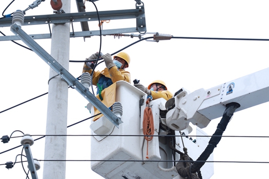 國網山東壽光供電：春光明媚帶電接火 保障養(yǎng)殖企業(yè)用電