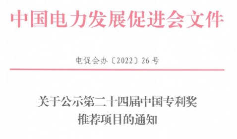 中國電力發(fā)展促進(jìn)會2022年度科學(xué)技術(shù)獎擬授獎成果公示